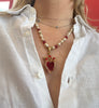 Fresh Water Pearl Necklace with Pomegranate Charm.