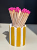 Striped Match Pots