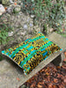 Tiger Stripe Velvet ikat Cushion with Ric Rac