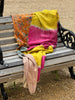 Pink & Yellow Kantha Throw