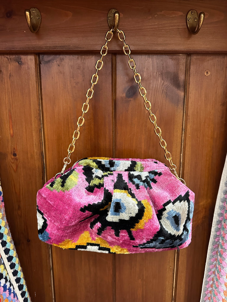 Velvet Tiger Chain Bag