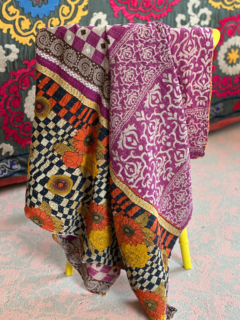 Kantha Throw