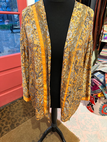 Silk Short Kimono Jacket
