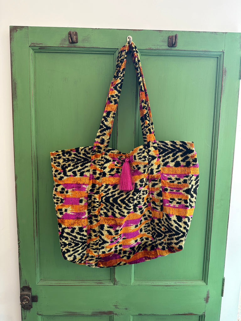 Tiger & Stripe - Velvet ikat chuck it all in bag