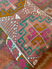 Incredible Antique Needlework Bolster Cushion