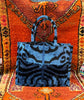 Fabulous Blue Zebra Ikat Tote Bag