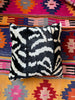 Zebra Velvet Ikat Cushion