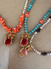 Fresh Water Pearl Necklace with Pomegranate Charm.