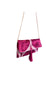 Dark Pink Ikat velvet clutch bag