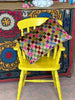 Colourful Checkerboard Velvet ikat Cushion