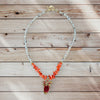 Fresh Water Pearl Necklace with Pomegranate Charm.