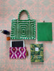 Fabulous Blue Zebra Ikat Tote Bag