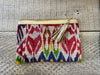 Ikat Clutch with Gold Leather