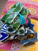 Tiger Ikat velvet clutch bag