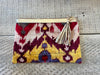 Ikat Clutch with Gold Leather