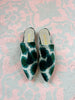 🌷Emerald Velvet Ikat mule