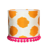 Yellow Spot silk Ikat lampshade