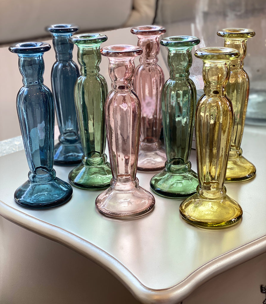 Recycled Glass Candlesticks