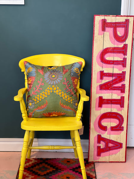 Sage Green Suzani Cushion