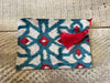 Ikat iPad bag - blue & red