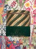 Ikat Lampshade with deep fringe