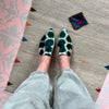 🌷Emerald Velvet Ikat mule