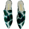 🌷Emerald Velvet Ikat mule