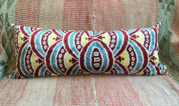 Blue & Maroon - XL Bolster Cushion