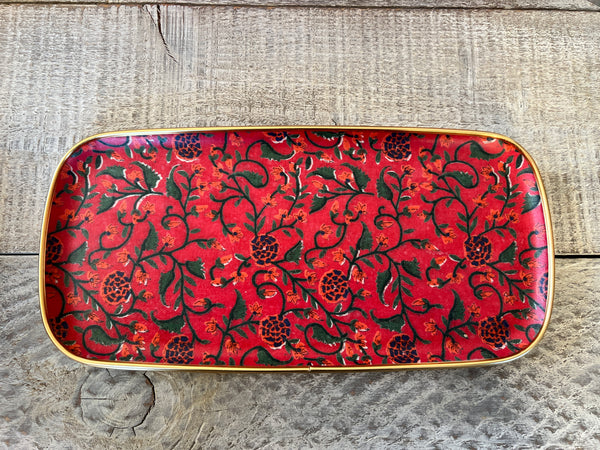 Pretty Handblock Cotton fibreglass 30cm tray