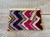 Ikat Clutch with Gold Leather