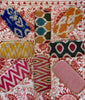 Rectangular pink Ikat Silk & fibreglass tray